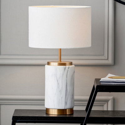 B&Q -  Marble Effect Ceramic Table Lamp