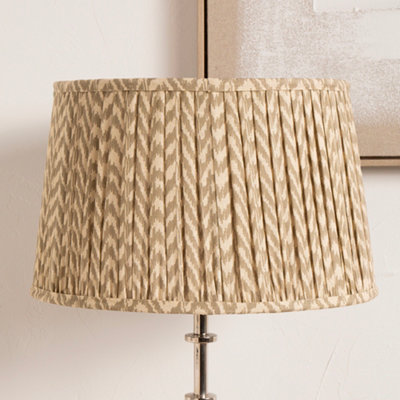 Pacific Lifestyle 30Cm Taupe Chevron Tapered Pleat Table Lampshade from B&Q