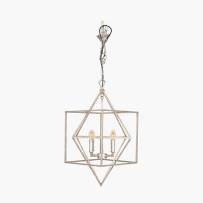 Pacific Lifestyle Sirius Antique Silver Metal Multi Arm Cube Pendant from B&Q
