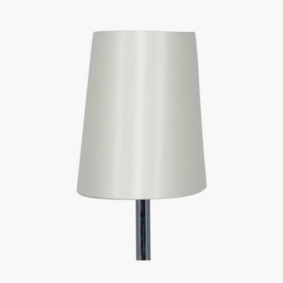 Pacific Lifestyle 25Cm Cream Oval Polysilk Tapered Shade from B&Q
