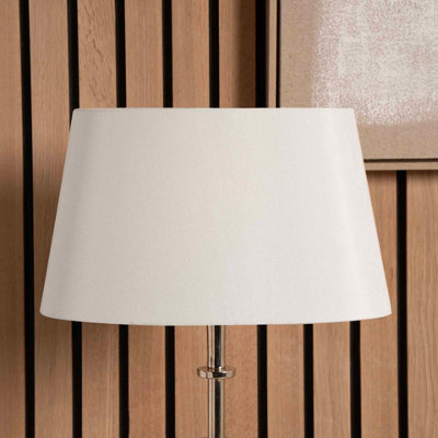 Pacific Lifestyle 35Cm Cream Oval Polysilk Tapered Shade from B&Q