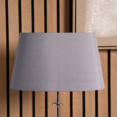 Pacific Lifestyle 45Cm Steel Grey Oval Polysilk Tapered Shade from B&Q