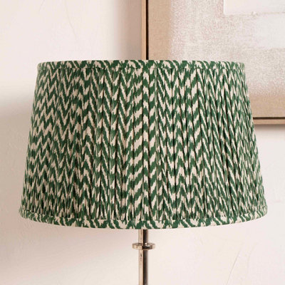 Pacific Lifestyle 30Cm Green Chevron Pleat Lampshade For Table Lamp from B&Q