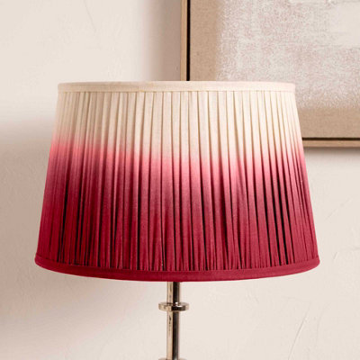 Pacific Lifestyle 25Cm Fuchsia Pink Ombre Soft Pleated Tapered Lampshade from B&Q