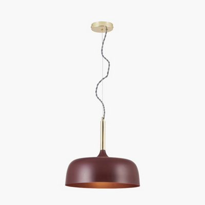 Pacific Lifestyle Anke Matt Mulberry Domed Metal Pendant from B&Q