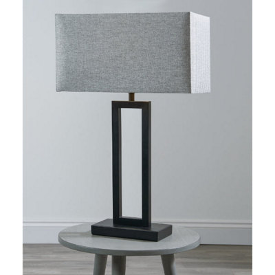 Pagazzi Lighting Black Pagazzi Walsten Shaded Table Lamp