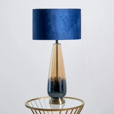 Pagazzi Lighting Pagazzi Elena Metallic Blue Table Lamp from B&Q