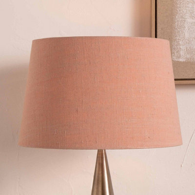 Pacific Lifestyle 50Cm Coral Linen Tapered Table Lampshade Modern Floor Lamp Shade from B&Q