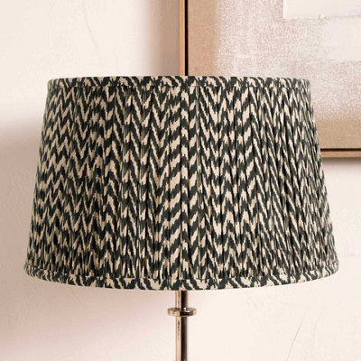 Pacific Lifestyle 45Cm Black Chevron Tapered Pleat Table Lampshade from B&Q