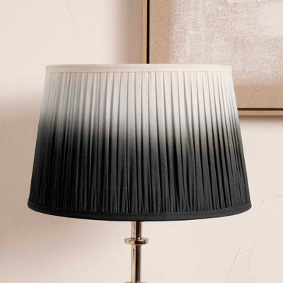 Pacific Lifestyle 25Cm Black Ombre Soft Pleated Tapered Lampshade from B&Q