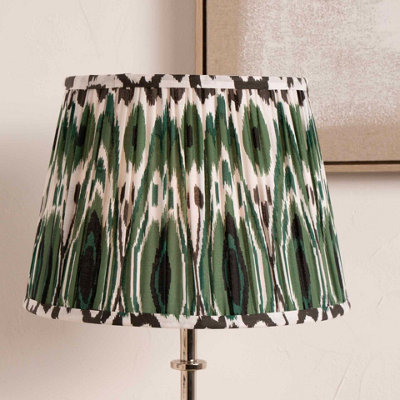 Pacific Lifestyle 45Cm Green Patterned Tapered Lampshade Cone Table Floor Lamp Shade from B&Q