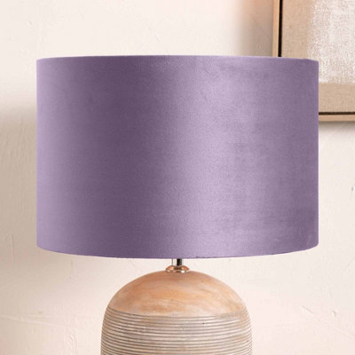 Pacific Lifestyle 45Cm Lilac Cylinder Table Lampshade Elegant Drum Floor Lamp Shade from B&Q