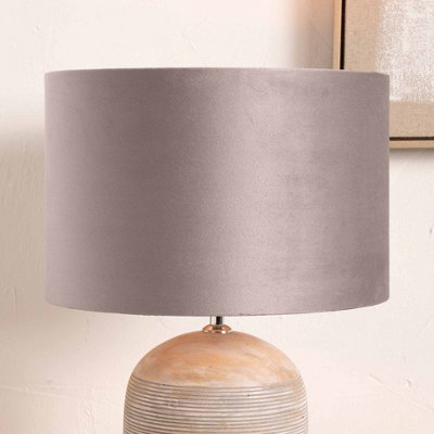 Pacific Lifestyle 45Cm Taupe Cylinder Table Lampshade Elegant Drum Floor Lamp Shade from B&Q
