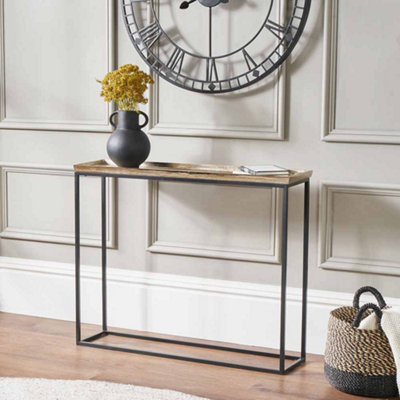 B&Q -  Franklin Gold Cast And Black Metal Console Table