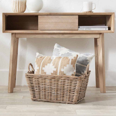 Pacific Lifestyle Grey Kubu Laundry Woven Basket from B&Q