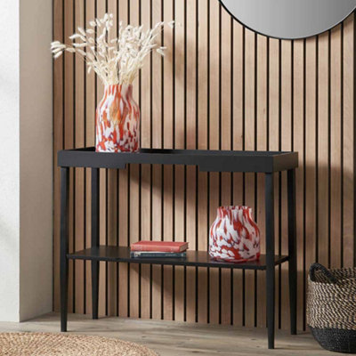 Pacific Lifestyle Marnie Black Wood Veneer Console Table from B&Q