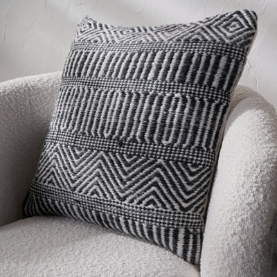 Pacific Lifestyle Indoor And Outdoor Black And White Inca Pattern Scatter Cushion from B&Q