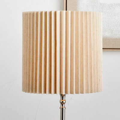 B&Q -  Natural Linen Hard Pleat Lampshade