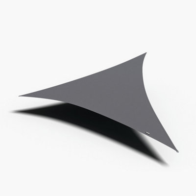 B&Q -  4M Triangle Waterproof Shade Sail Grey Sunscreen Awning For Gardens And Patios
