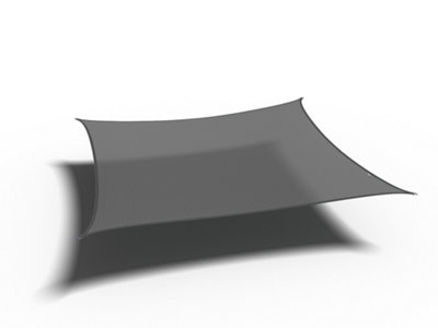 B&Q -  3.6M Square Shade Sail Grey Sunscreen Awning For Patios And Gardens