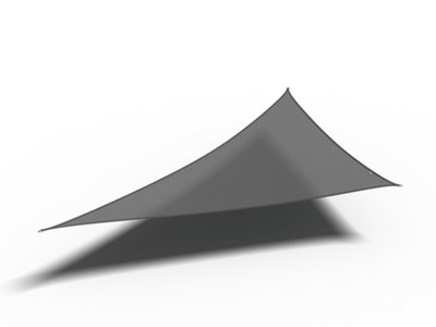 B&Q -  4M 90 Degree Triangle Shade Sail Grey Sunscreen Awning For Patios And Gardens