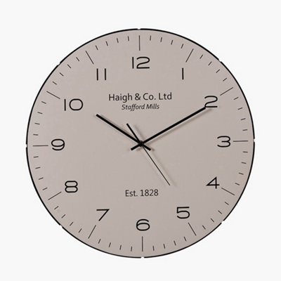 Pacific Lifestyle Cream And Black Dome Glass Wall Clock from B&Q