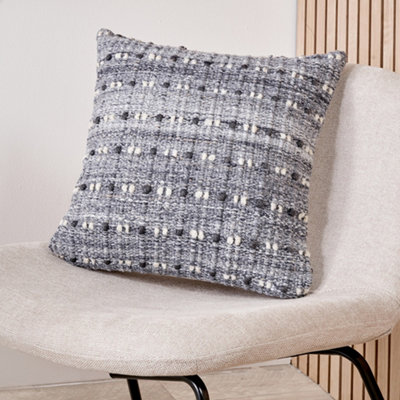 Pacific Lifestyle Indoor And Outdoor Grey Double-Stitch Scatter Cushion from B&Q