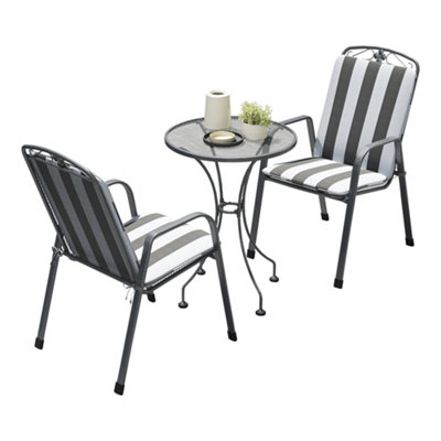 Pacific Lifestyle Savoy 2 Seater Bistro Set Mesh Metal With Cushions from B&Q