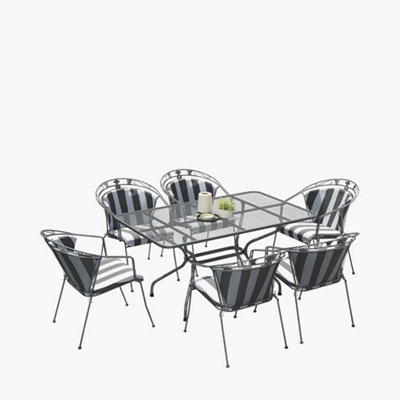 Pacific Lifestyle Elegance Rectangular 6 Seater Dining Set With Cushions from B&Q