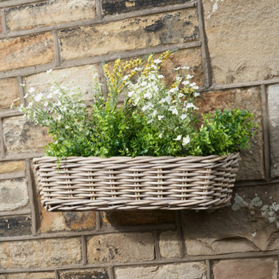 Pacific Lifestyle Tobs Grey Kubu Wall Hanging Trough  Large from B&Q
