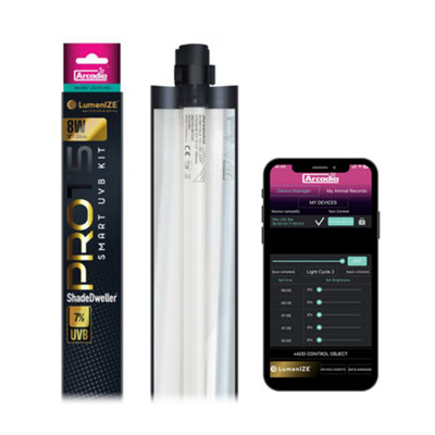 Arcadia Lumenize Pro T5 Uvb KitShadedweller 7% Uvb8W Smart Reptile Lighting With App Control from B&Q