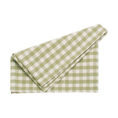 Walton & Co Gingham Pale Olive Set Of 4 Napkins from B&Q