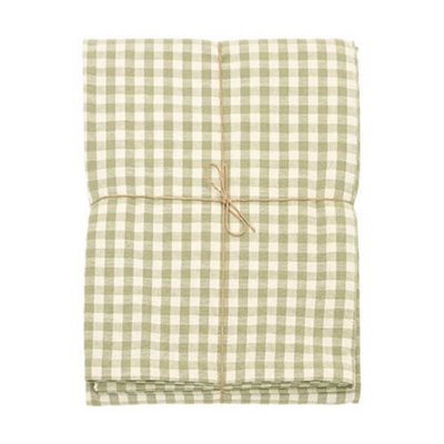 Walton & Co Gingham Pale Olive 130 X 180Cm Tablecloth from B&Q