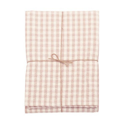 Walton & Co Gingham Plaster Pink 130 X 180Cm Tablecloth from B&Q