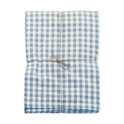 Walton & Co Gingham Blue 130 X 180Cm Tablecloth from B&Q