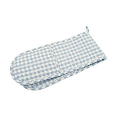 Walton & Co Gingham Blue Double Oven Glove from B&Q
