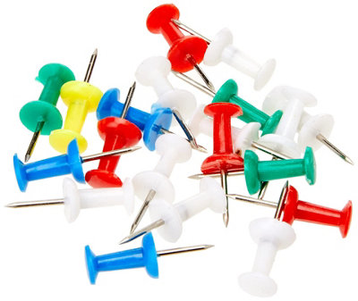 B&Q -  Clipper Assorted Push Pin (Pack Of 20)