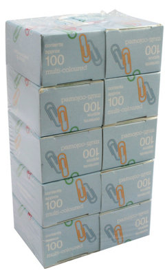 Clipso Clipper Assorted Large Plain Paperclip (Box Of 100) from B&Q