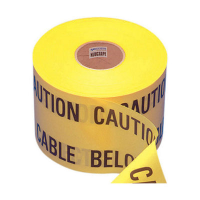 Newlec Underground Warning Tape 'caution Electric Cable Below' Yellow365 Metre Roll from B&Q