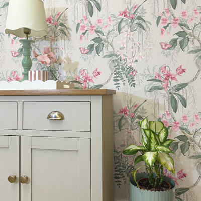 Belgravia Pink/Green Décor Suki / Sage