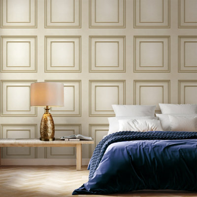 B&Q -  Forbidden Fruit Panel Natural Wallpaper Natural 39006