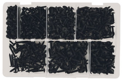 Connect 35002 Assorted Self Tapping Black Flanged Pozi Screws 6-10 700 Pieces from B&Q