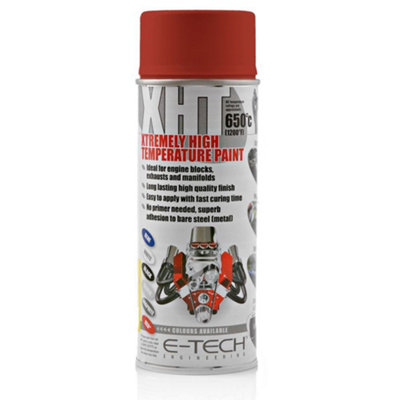 E-Tech Xht Red Extremely High Temperature Car Engine Exhaust 400Ml from B&Q