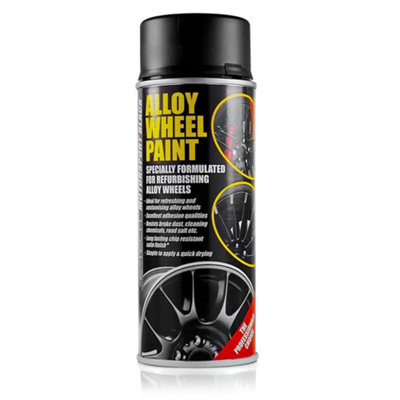 B&Q E-Tech Car Alloy Wheel Motorsport Satin Chip Resistant 400Ml Black