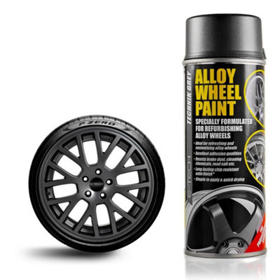 E-Tech Technik Grey Alloy Wheel Car Durable Refurbishment 400Ml from B&Q