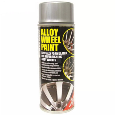  - E-Tech Car Alloy Wheel Paint Metallic Silver Can Chip Resistant 400Ml