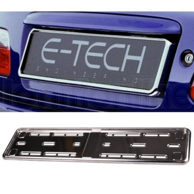 E-tech Stainless Steel Car Registration Number Plate Holder Surround Frame - Image 6