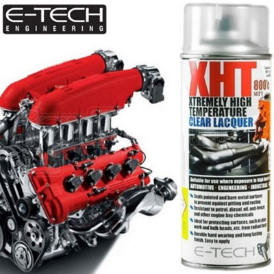 E-Tech Xht Vht Extremely High Temperature Paint Clear Lacquer Exhaust 400Ml from B&Q