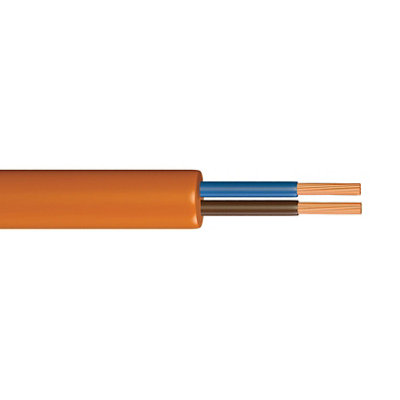 Time Orange 2-Core Flexible Cable 1mm² X 25M from B&Q