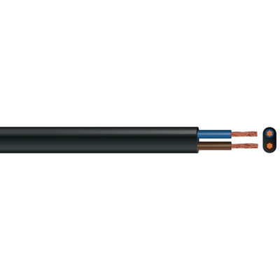 Time Black 2-Core Flexible Cable 0.75mm² X 10M from B&Q